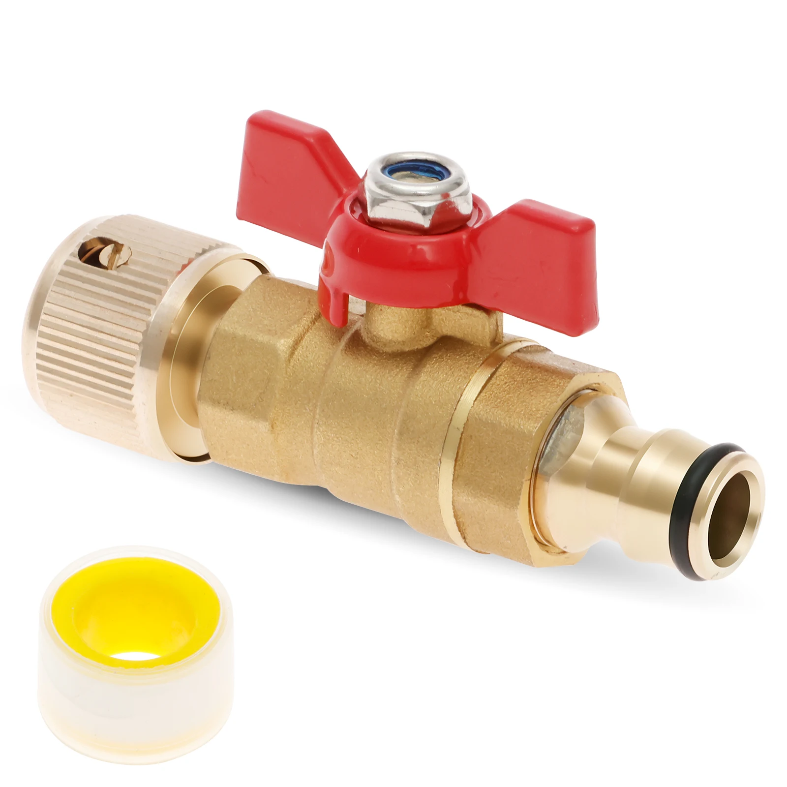 Латунный соединитель с регулирующим клапаном, один мужской и один женский соединитель садового шланга для соединения садового шланга, трубчатых катушек для шлангов, резервуаров 
Латунный соединитель с регулирующим клапаном, один мужской и один женский соединитель садового шланга для соединения садового шланга, трубчатых катушек для шлангов, резервуаров