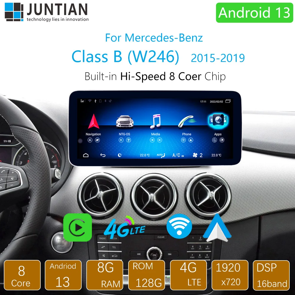 Для Mercedes-Benz W246 Class B 2015-2019 (LHD,RHD) Обновление Android 13 навигация GPS с Carplay авто мультимедийный плеер экран
Для Mercedes-Benz W246 Class B 2015-2019 (LHD,RHD) Обновление Android 13 навигация GPS с Carplay авто мультимедийный плеер экран