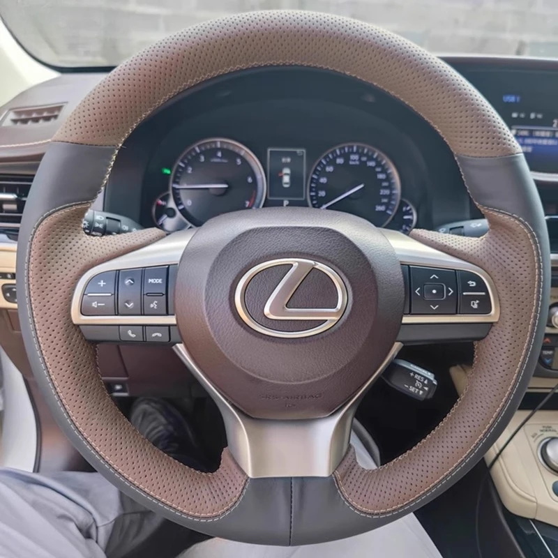 Hand-Stitched Non-Slip black brown Genuine Leather Car Steering wheel Cover For Lexus ES250 ES300h GS200 GS300h GS450h LX570
Hand-Stitched Non-Slip black brown Genuine Leather Car Steering wheel Cover For Lexus ES250 ES300h GS200 GS300h GS450h LX570