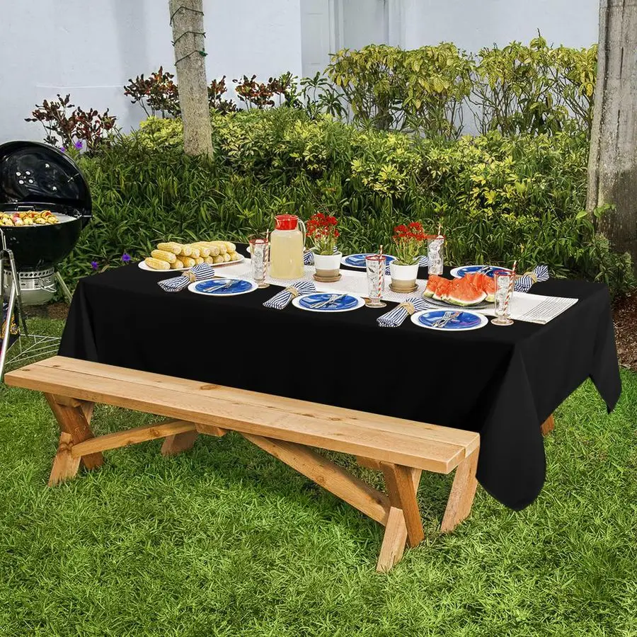 Набор из 6 черных скатертей 60 x 84 дюймов, прямоугольные скатерти для столов длиной 4 фута, устойчивые к пятнам и складкам, моющиеся, из полиэстера.
Набор из 6 черных скатертей 60 x 84 дюймов, прямоугольные скатерти для столов длиной 4 фута, устойчивые к пятнам и складкам, моющиеся, из полиэстера.
