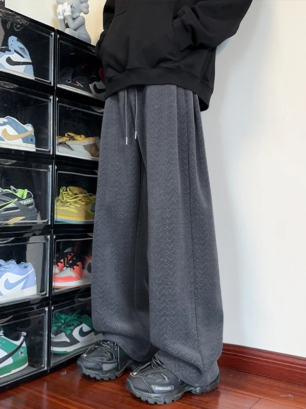 Мужские повседневные свободные брюки в клетку, американский стиль, весна-осень, прямые, модные, больших размеров, широкие штанины, свободный крой
Мужские повседневные свободные брюки в клетку, американский стиль, весна-осень, прямые, модные, больших размеров, широкие штанины, свободный крой