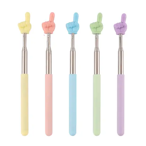68cm Telescoping Teacher Pointer Colorful Retractable Teacher Hand Pointer for Classroom Kids Reading Pointer