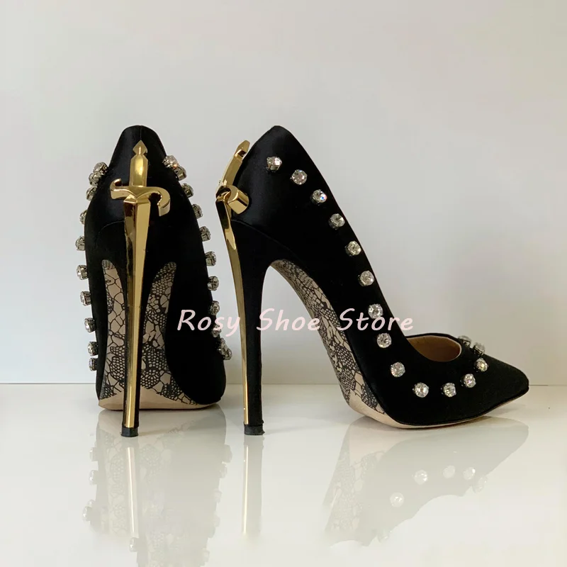 Elegant Metal Cross Scepter Heel Pointed Toe Leather Pumps Shoe Edge Luxury Crystal Inlay Sexy Multicolor Slip On Stiletto Pumps
Elegant Metal Cross Scepter Heel Pointed Toe Leather Pumps Shoe Edge Luxury Crystal Inlay Sexy Multicolor Slip On Stiletto Pumps