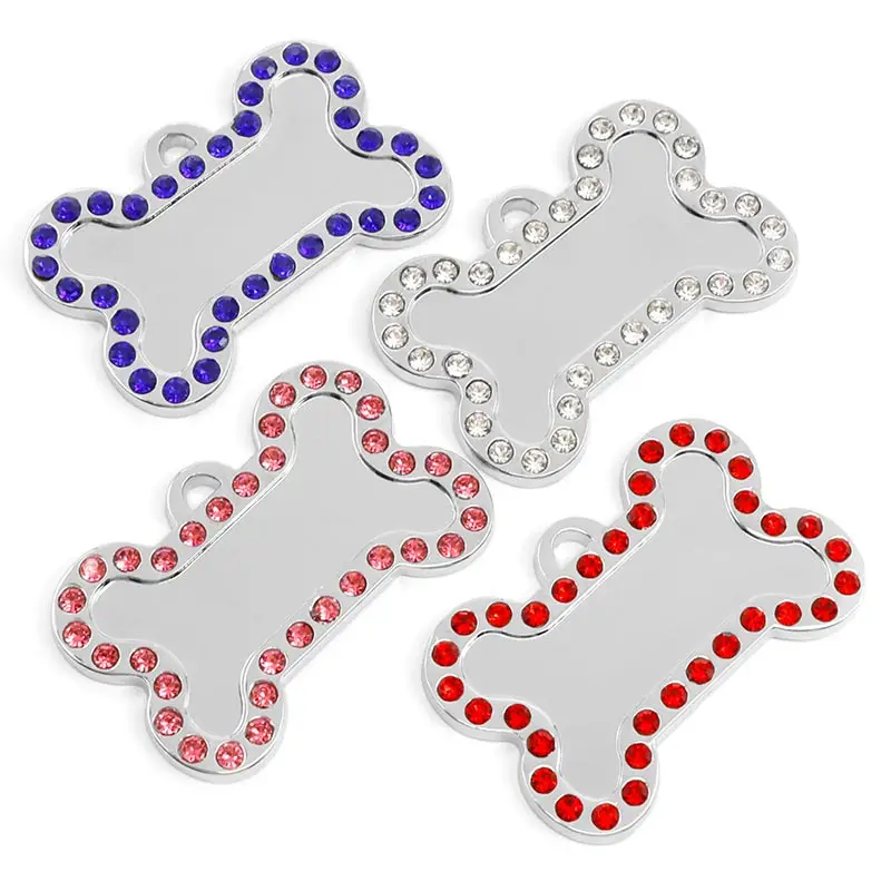 100 Engraved Pet Dog Tags With Sparkling Rhinestones Bone Cat ID Name Collar Custom Identity Personalized Anti-Lost
100 Engraved Pet Dog Tags With Sparkling Rhinestones Bone Cat ID Name Collar Custom Identity Personalized Anti-Lost