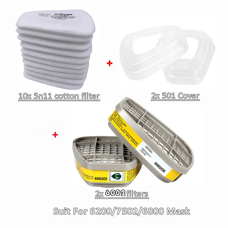 5N11 Filter Cotton 6001 Cartridge Box 501 Holder For 3M 6200/7502/6800 Gas Mask Respirator Chemical Spraying Painting Accessory
5N11 Filter Cotton 6001 Cartridge Box 501 Holder For 3M 6200/7502/6800 Gas Mask Respirator Chemical Spraying Painting Accessory