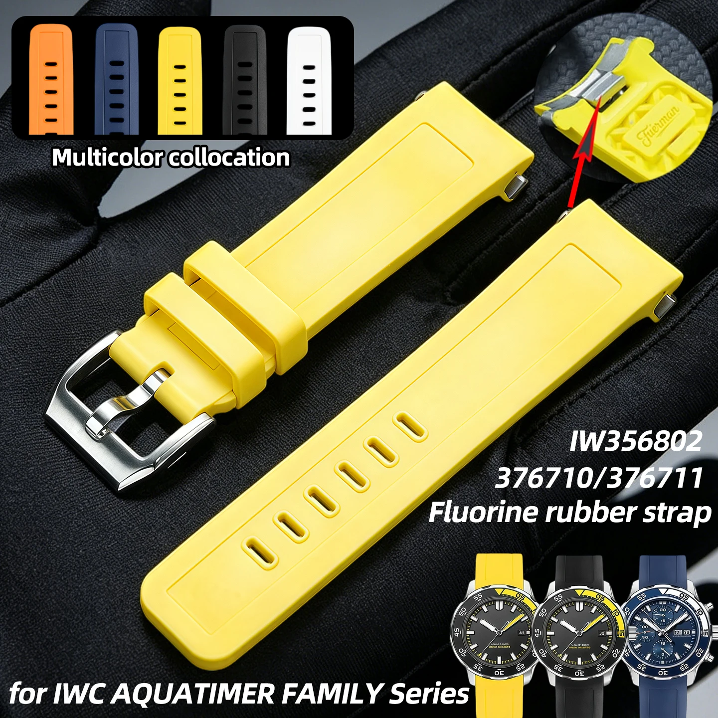 High Quality Fluorine Rubber Watch Strap For IWC Aquatimer IW356802 IW376705 IW376710 IW376711 Metal quick release interface
High Quality Fluorine Rubber Watch Strap For IWC Aquatimer IW356802 IW376705 IW376710 IW376711 Metal quick release interface