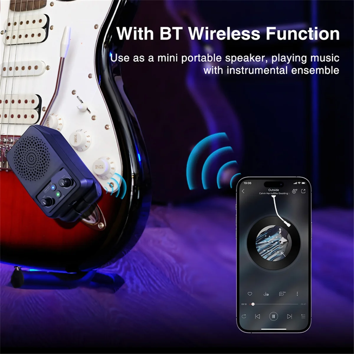 Mini Electric Guitar Amp 5W Portable Guitar Amp Bluetooth Built-in 4 Effects Rechargeable Small Guitar Amp for Practice
Mini Electric Guitar Amp 5W Portable Guitar Amp Bluetooth Built-in 4 Effects Rechargeable Small Guitar Amp for Practice