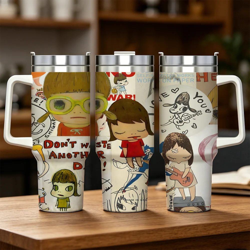 Hot Yoshitomo N-Nara Vacuum Flasks 40oz Stainless Steel Insulated Tumbler With Handle & Straw Leakproof Travel Mug
Hot Yoshitomo N-Nara Vacuum Flasks 40oz Stainless Steel Insulated Tumbler With Handle & Straw Leakproof Travel Mug