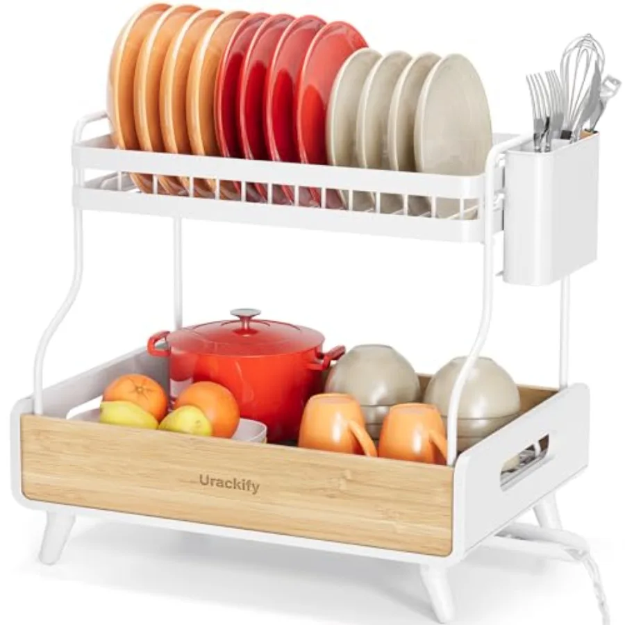 Dish Drying Rack, Large Stainless Steel and Bamboo Dish Rack for Kitchen Counter, Dish Drainers with Adjustable Automatic Spout
Dish Drying Rack, Large Stainless Steel and Bamboo Dish Rack for Kitchen Counter, Dish Drainers with Adjustable Automatic Spout