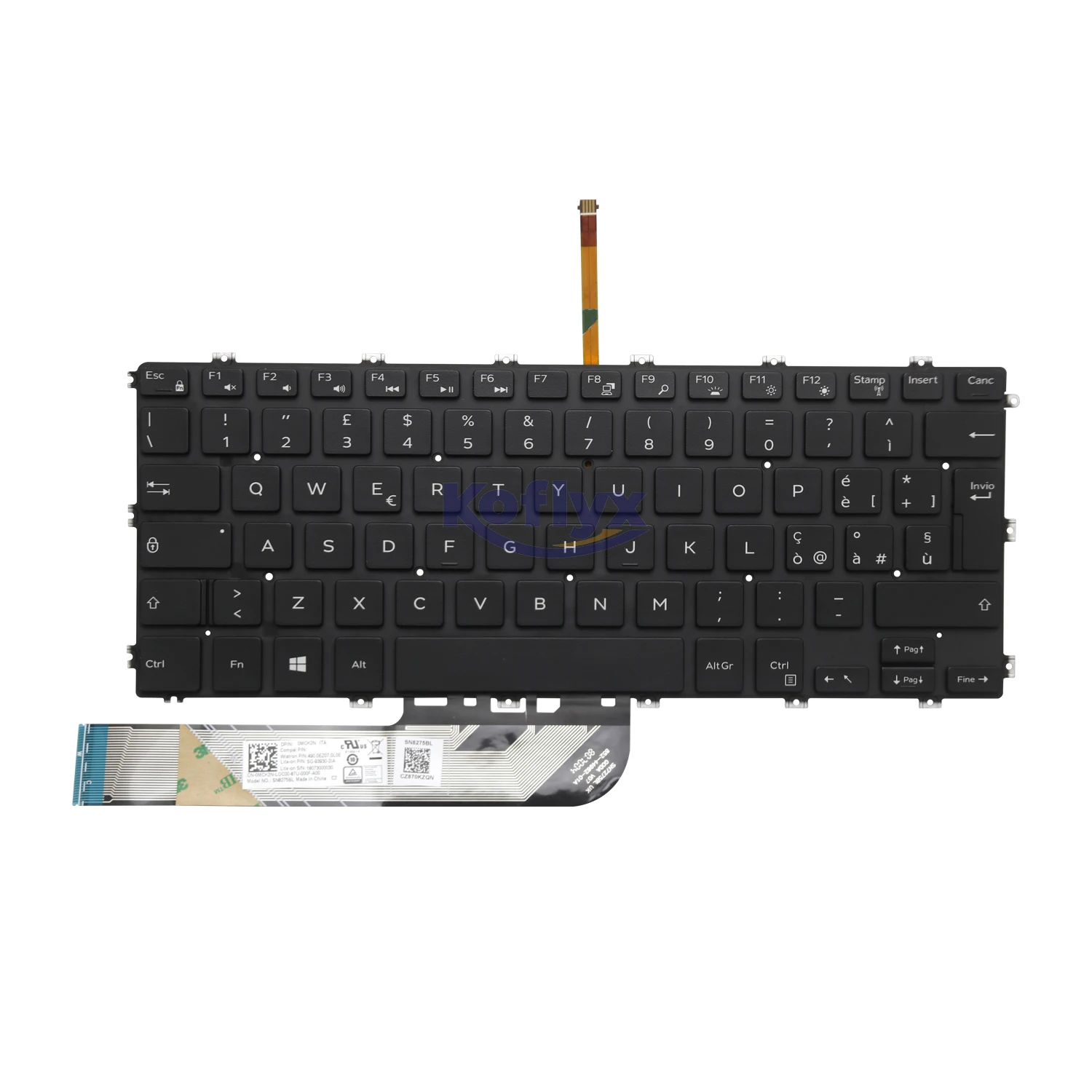Koflyx new Keyboard for Dell Inspiron 5480/5481/5482/5485/5488 ITALIAN Backlit Keyboard - 0MCK2N
Koflyx new Keyboard for Dell Inspiron 5480/5481/5482/5485/5488 ITALIAN Backlit Keyboard - 0MCK2N