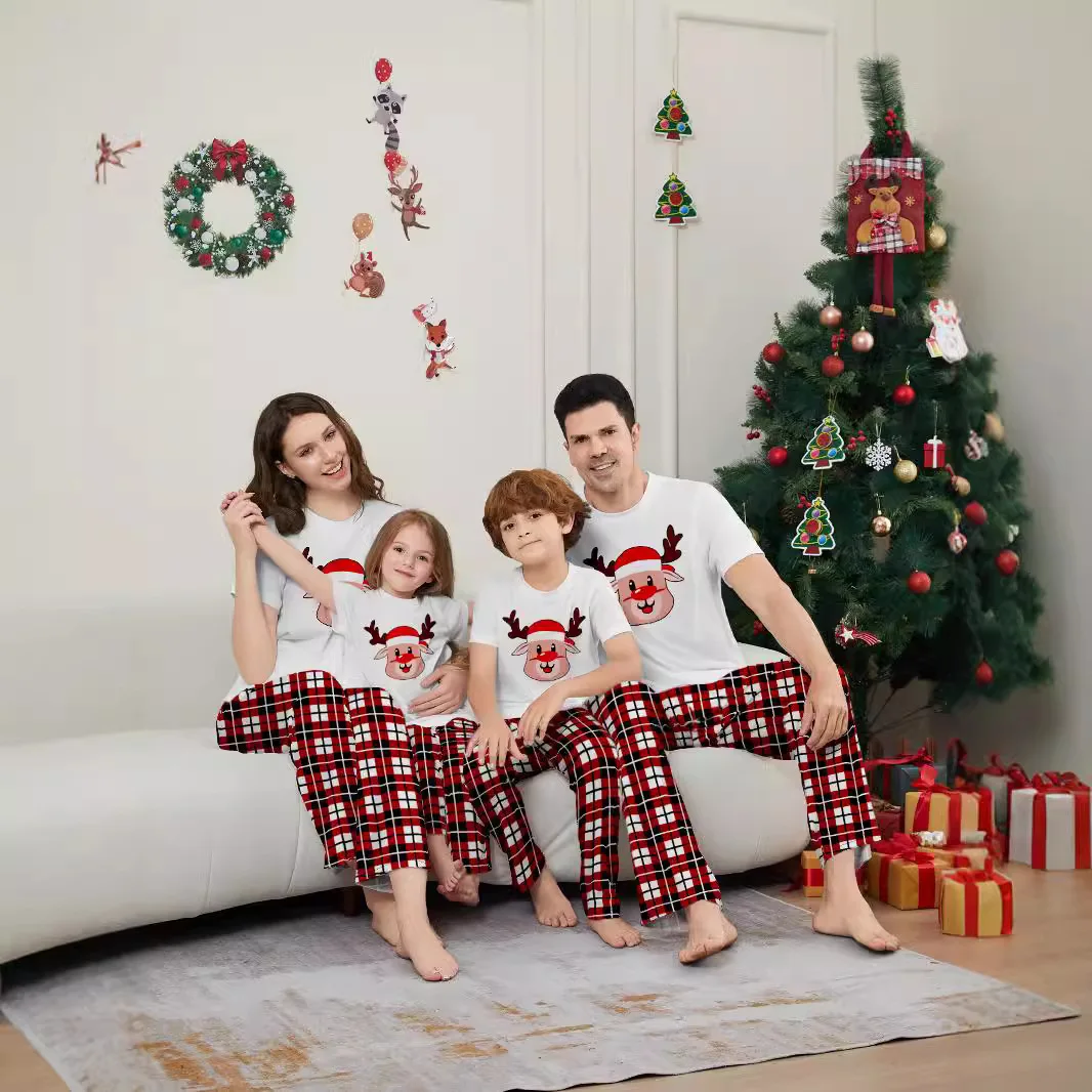 Cristmas Family Pijama, 2025 New Christmas parent-child outfits, short-sleeved cartoon checkered printed home wear and pajamas
Cristmas Family Pijama, 2025 New Christmas parent-child outfits, short-sleeved cartoon checkered printed home wear and pajamas