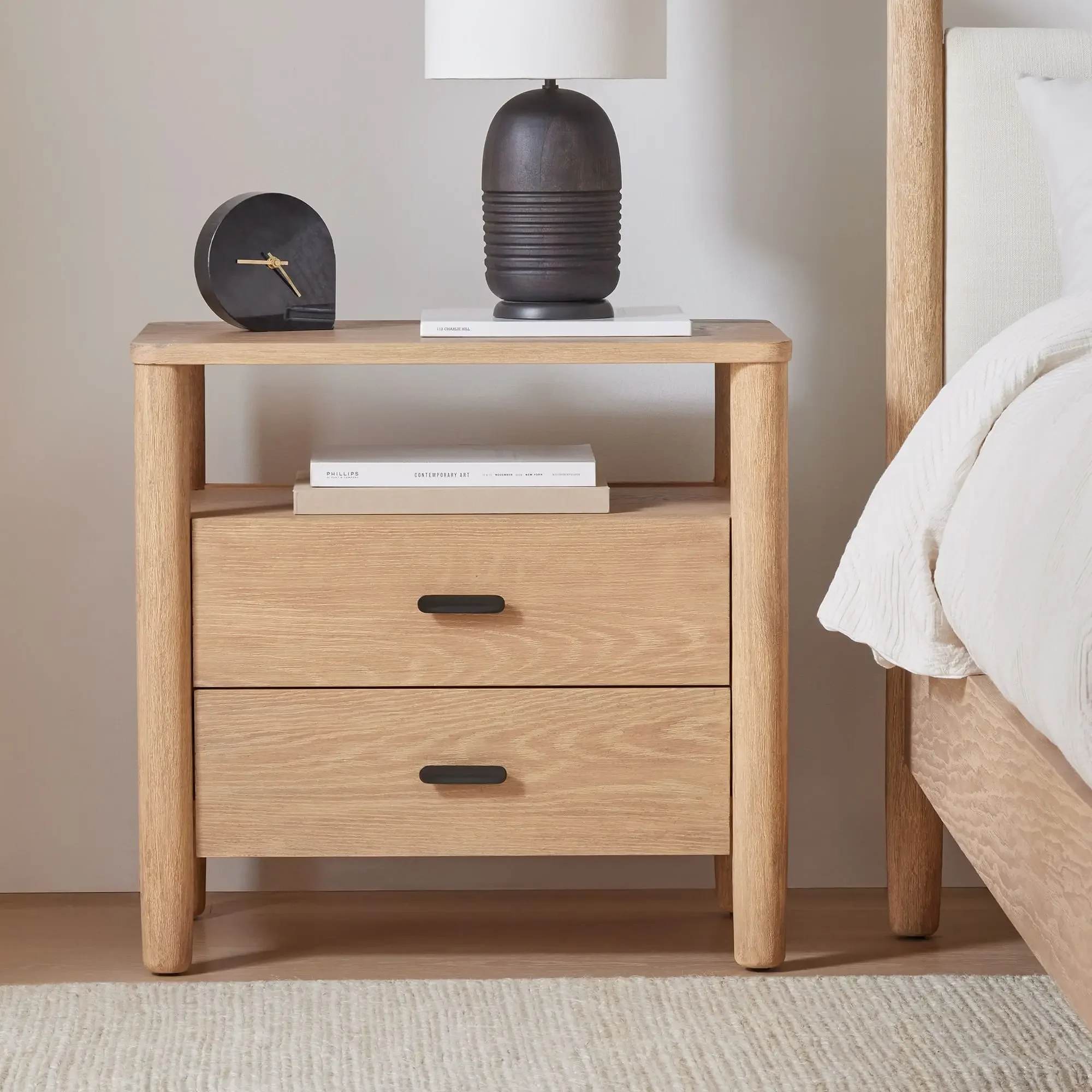 Ash Wood Home Bedroom Furniture Night Bed Side Table Wooden Nightstands with 2 Drawers
Ash Wood Home Bedroom Furniture Night Bed Side Table Wooden Nightstands with 2 Drawers