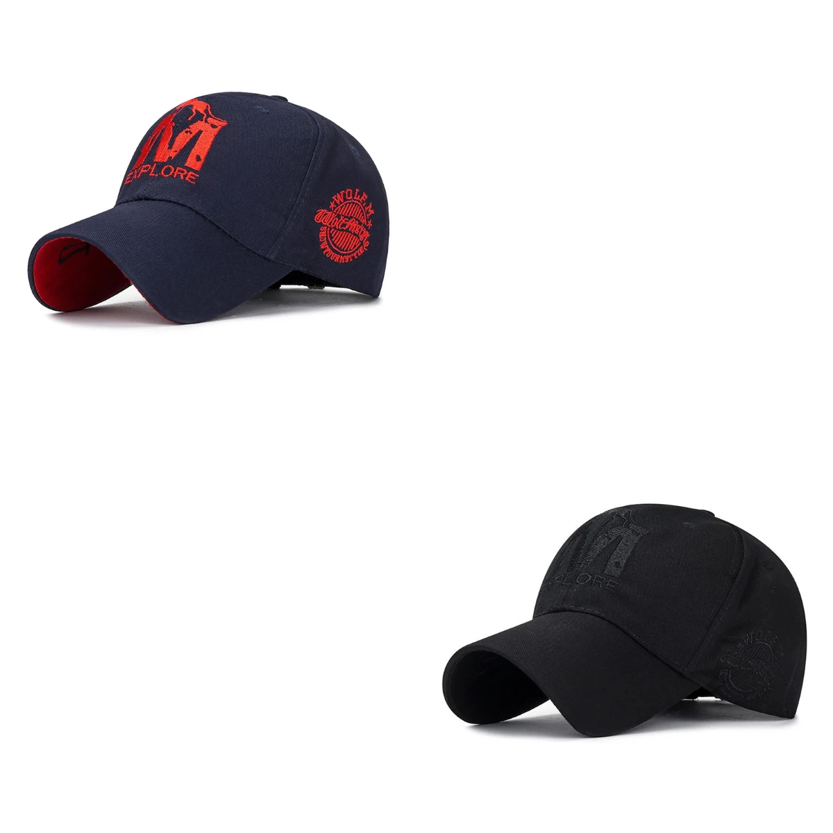 M Wolf Embroidery Fashion Baseball Cap Unisex Leisure Trendy Street Peaked Cap Outdoor Tourism Sports Sunshade Duckbill Cap
M Wolf Embroidery Fashion Baseball Cap Unisex Leisure Trendy Street Peaked Cap Outdoor Tourism Sports Sunshade Duckbill Cap
