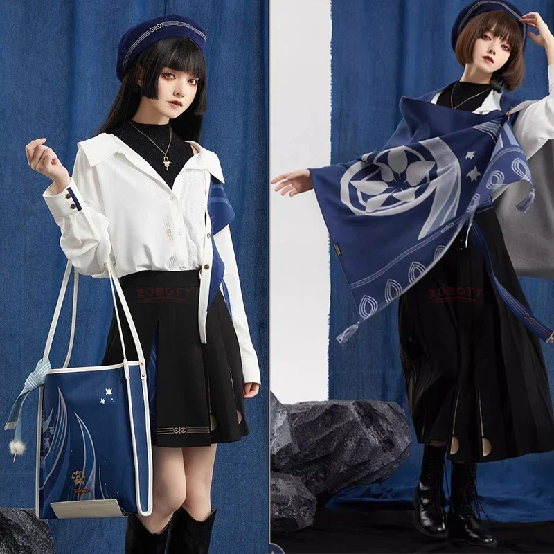 Официальный Merch miHoYo от Genshin Impact, оригинальный тематический костюм-футболка для путешествий, сумка-тоут, брюки, шарф, берет, ожерелье, брошь
Официальный Merch miHoYo от Genshin Impact, оригинальный тематический костюм-футболка для путешествий, сумка-тоут, брюки, шарф, берет, ожерелье, брошь