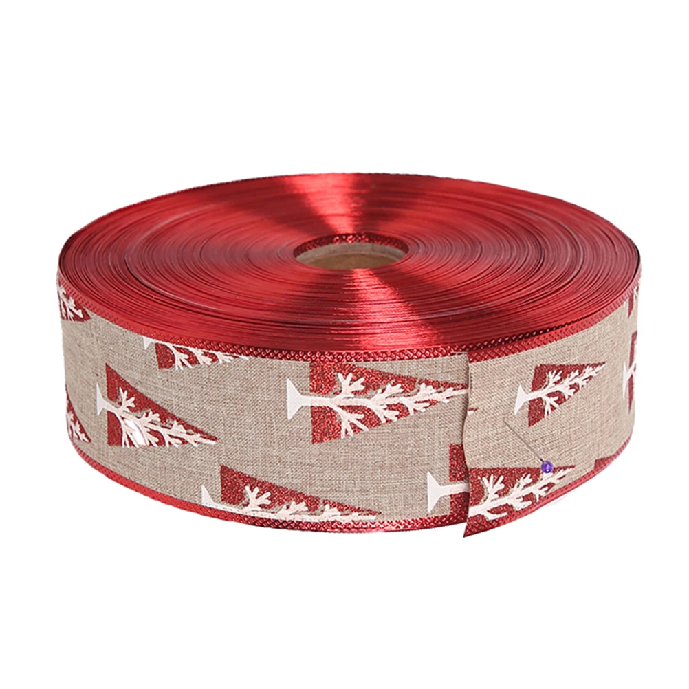 Ribbon for Wrapping Pine Tree Webbing Christmas Ribbons Packaging Band Bow Tie Wired Bows Decor
Ribbon for Wrapping Pine Tree Webbing Christmas Ribbons Packaging Band Bow Tie Wired Bows Decor
