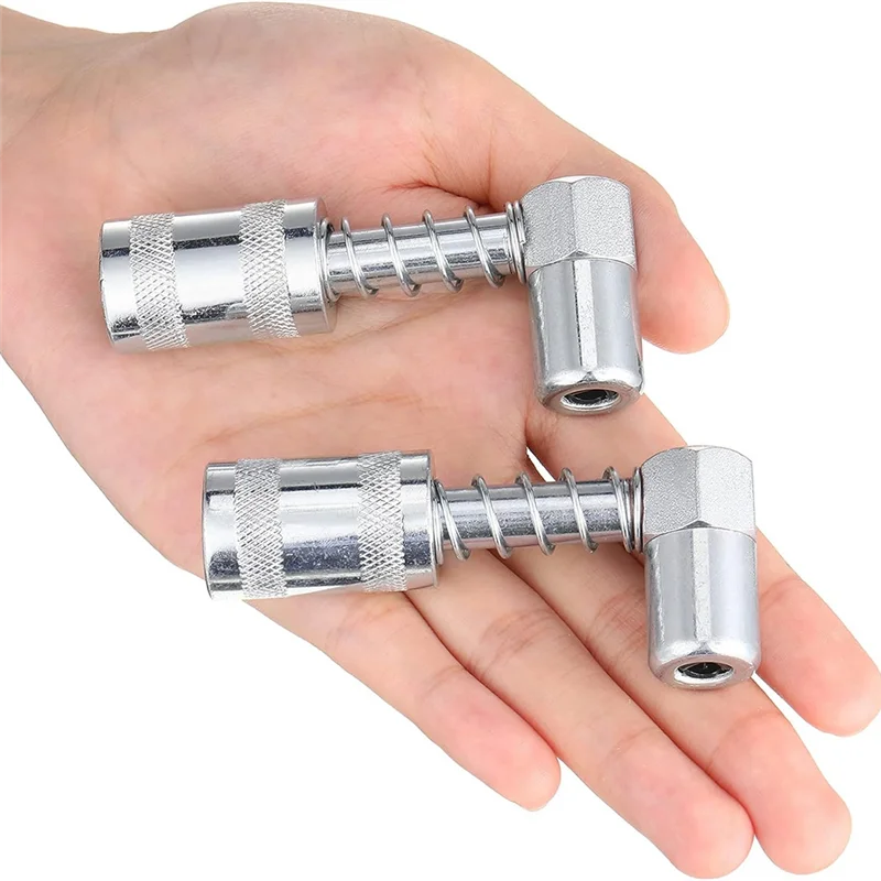 90 Degree Grease Coupler Adapter 3 Jaws Angle Swivel Snap Right Side Accessory For Farm Truck Automotive (2 Pcs)
90 Degree Grease Coupler Adapter 3 Jaws Angle Swivel Snap Right Side Accessory For Farm Truck Automotive (2 Pcs)