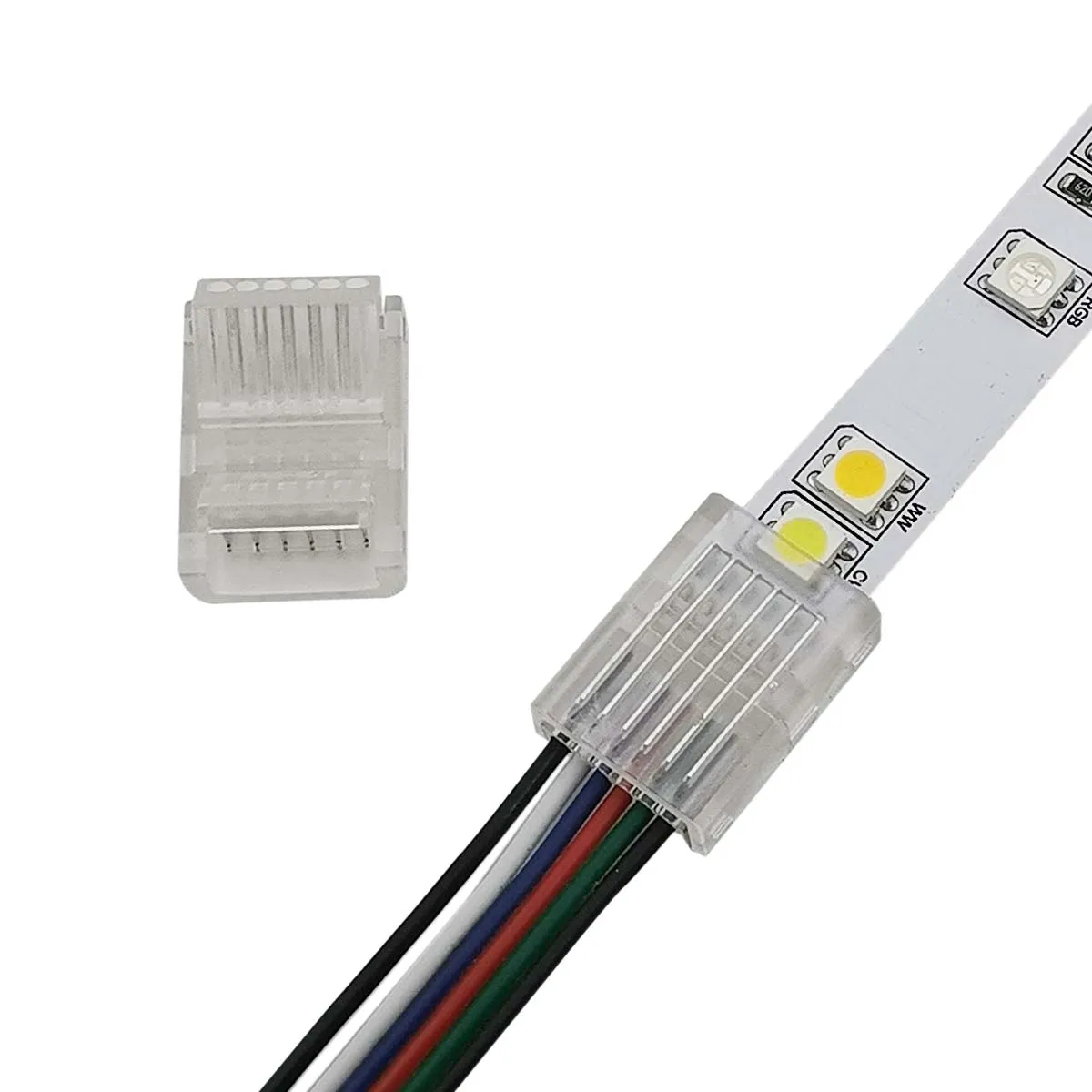 6 Pin 12mm LED Strip Connector Extension Wire Terminal for RGBWW Tape Lights Fixed Clamp Clips
6 Pin 12mm LED Strip Connector Extension Wire Terminal for RGBWW Tape Lights Fixed Clamp Clips