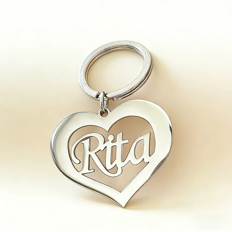 Custom Personalized Name Letter Stainless Steel Keychain Stailess Steel Heart Shape Personalized Keyring Accessories Party Gift
Custom Personalized Name Letter Stainless Steel Keychain Stailess Steel Heart Shape Personalized Keyring Accessories Party Gift
