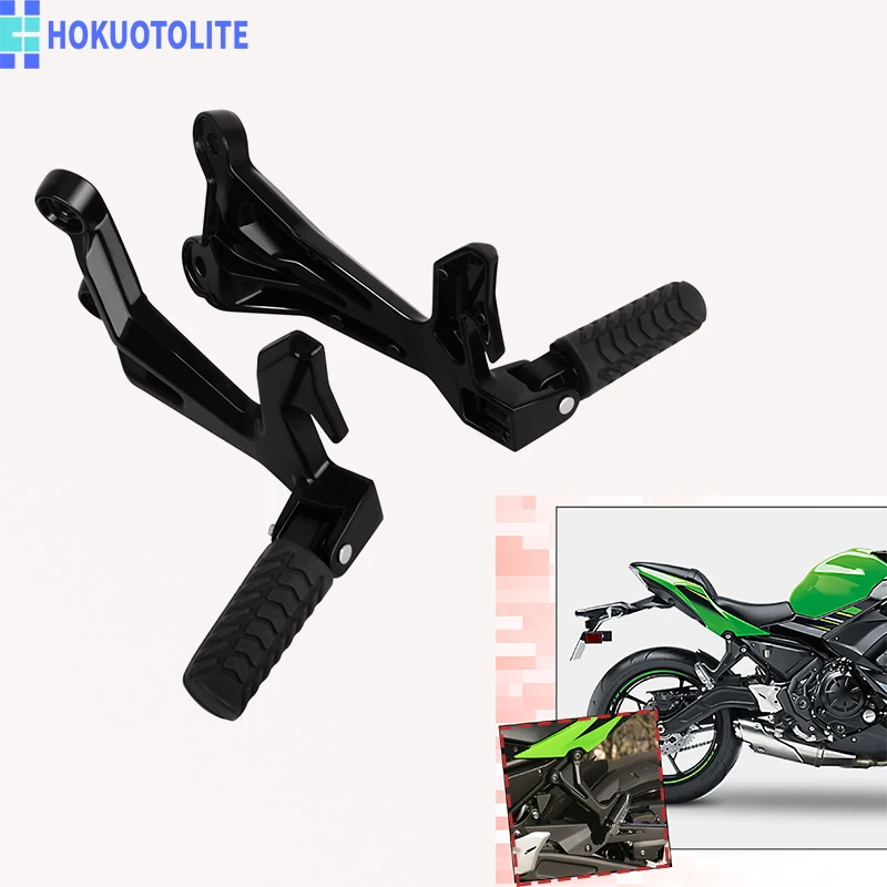 Black Rear Passenger Footrest with Mount Bracket Replacement Foot Peg for Kawasaki Ninja 650 Z650 2017-2024
Black Rear Passenger Footrest with Mount Bracket Replacement Foot Peg for Kawasaki Ninja 650 Z650 2017-2024