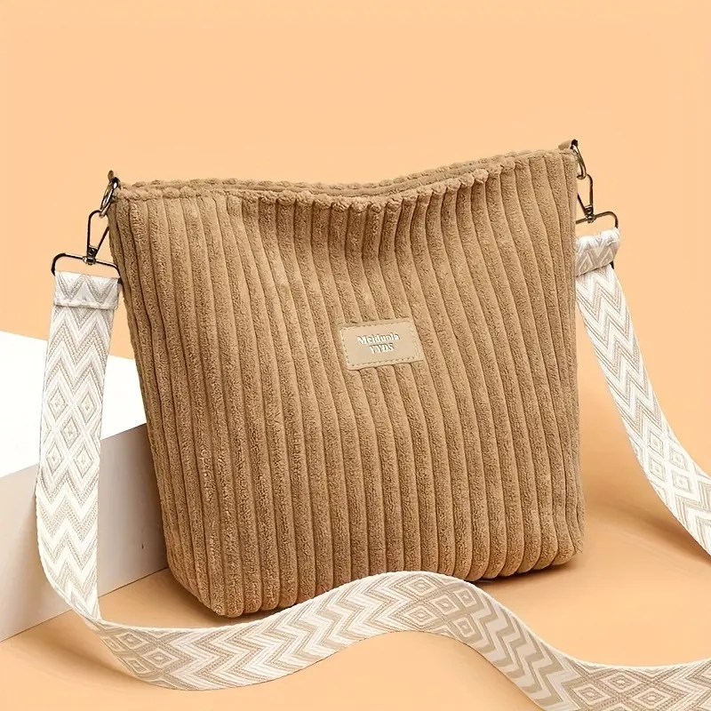 Corduroy Women's Shoulder Bag with Adjustable StrapCasual Crossbody Purse Ribbed Texture Perfect for UseCasual Shoulder Bag
Corduroy Women's Shoulder Bag with Adjustable StrapCasual Crossbody Purse Ribbed Texture Perfect for UseCasual Shoulder Bag