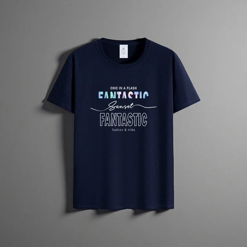 Summer new unisex versatile pure cotton T-shirt fashionable casual round neck top breathable loose fit print short sleeved shirt
Summer new unisex versatile pure cotton T-shirt fashionable casual round neck top breathable loose fit print short sleeved shirt