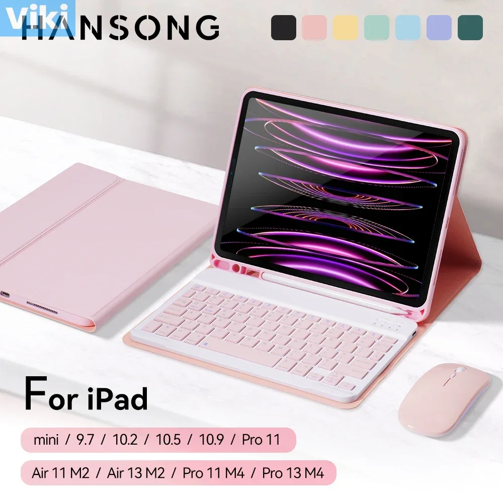 For iPad Keyboard Case For iPad 2024 iPad Air 11in 13in M2 Pro 11/13in M4 Pro 11 10.2 9/8/7th 10.5 9.7 Air 3 2 Mini 4 5 6 7 Case
For iPad Keyboard Case For iPad 2024 iPad Air 11in 13in M2 Pro 11/13in M4 Pro 11 10.2 9/8/7th 10.5 9.7 Air 3 2 Mini 4 5 6 7 Case