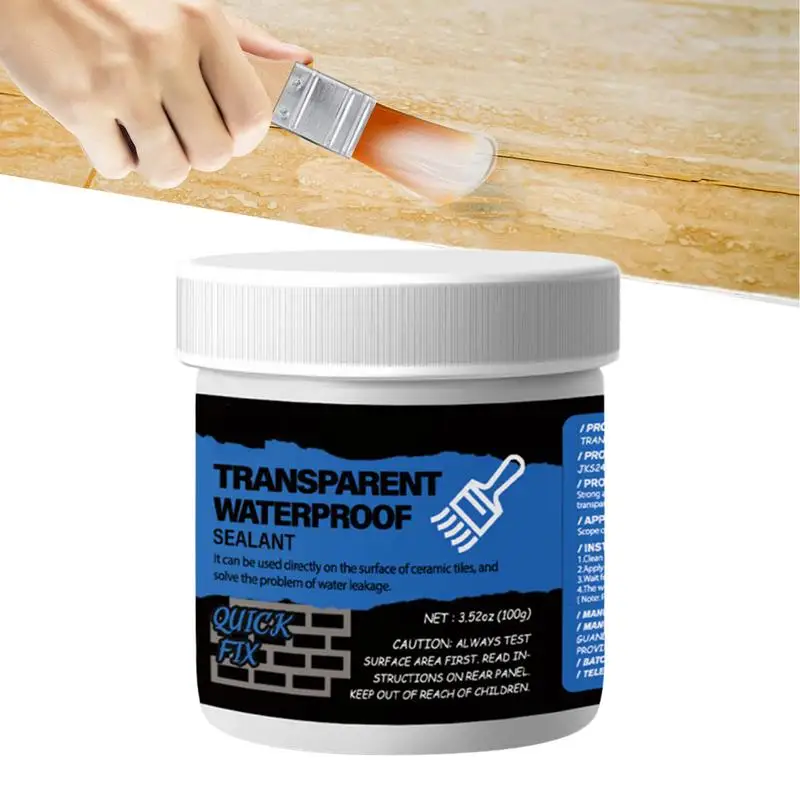 Waterproof sealant 100g Water-based transparent waterproof sealant Kitchen and bathroom floor wall panel wall seepage repair
Waterproof sealant 100g Water-based transparent waterproof sealant Kitchen and bathroom floor wall panel wall seepage repair