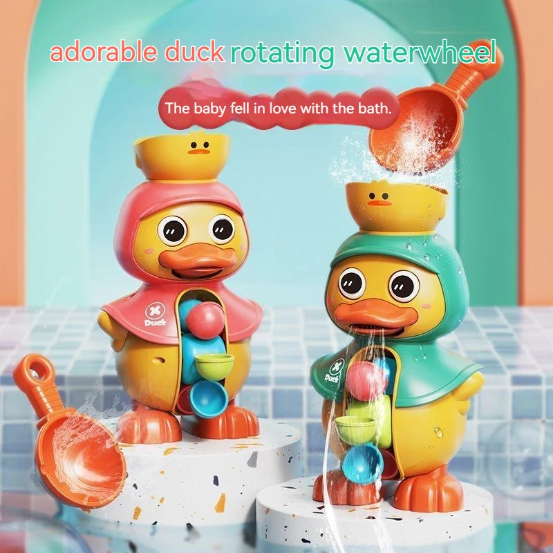 Cute Duck Rotary Water Wheel Children's Bathroom Bath Play Windmill With Spoon Suction Cup Baby Bath Play Happy Toy
Cute Duck Rotary Water Wheel Children's Bathroom Bath Play Windmill With Spoon Suction Cup Baby Bath Play Happy Toy