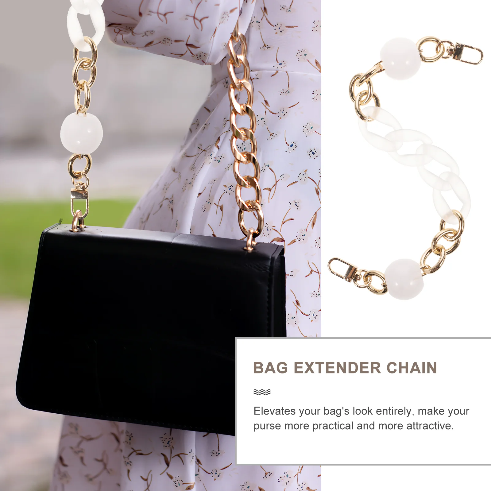 Resin Chain bag Accessories Replacement Strap Purse Belt Vintage Short Chain Bag Parts Durable Purse Strap Decor
Resin Chain bag Accessories Replacement Strap Purse Belt Vintage Short Chain Bag Parts Durable Purse Strap Decor
