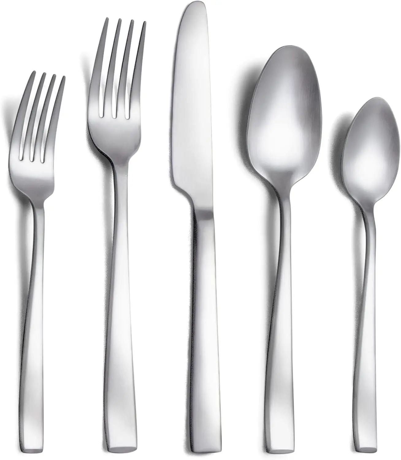 40 Piece Silverware Set for 8, Premium Stainless Steel Cutlery Set, Matte Finish Flatware, Modern Kitchen Utensils with Spoons Forks Knives
40 Piece Silverware Set for 8, Premium Stainless Steel Cutlery Set, Matte Finish Flatware, Modern Kitchen Utensils with Spoons Forks Knives