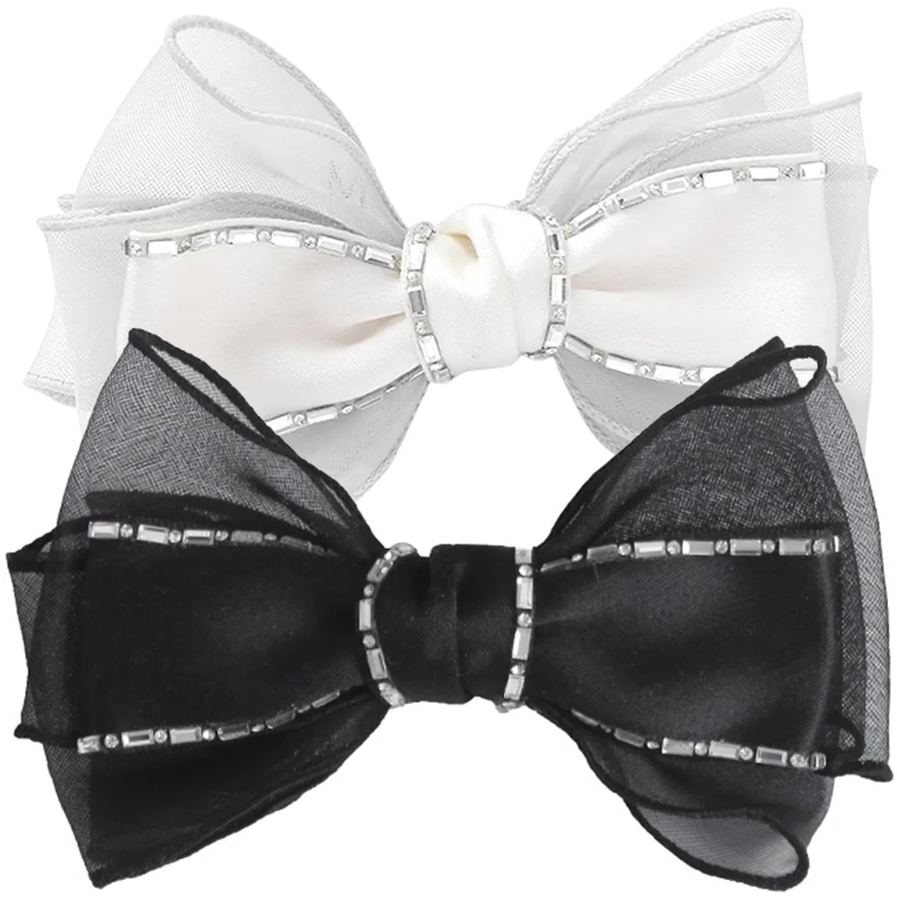 2Pcs Bow Hairpin Fabric Clips Small Tie Barrette Rhinestone Bows Women Accessories Girls Hairpins Hairstyle Everyday Parties
2Pcs Bow Hairpin Fabric Clips Small Tie Barrette Rhinestone Bows Women Accessories Girls Hairpins Hairstyle Everyday Parties