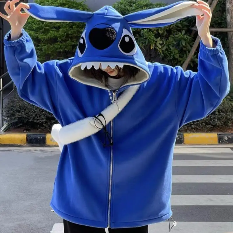 Korean Students Stitch Hooded Sweatshirt Jacket for Autumn Winter New Women's Thick Long Sleeved Jacket Cartoon Anime Versatile
Korean Students Stitch Hooded Sweatshirt Jacket for Autumn Winter New Women's Thick Long Sleeved Jacket Cartoon Anime Versatile