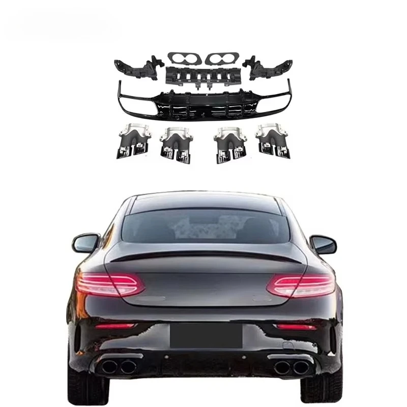 C43 Style for C Class Coupe C205 Upgrade C43 Diffuser with Exhaust Pipe 2015-2021
C43 Style for C Class Coupe C205 Upgrade C43 Diffuser with Exhaust Pipe 2015-2021