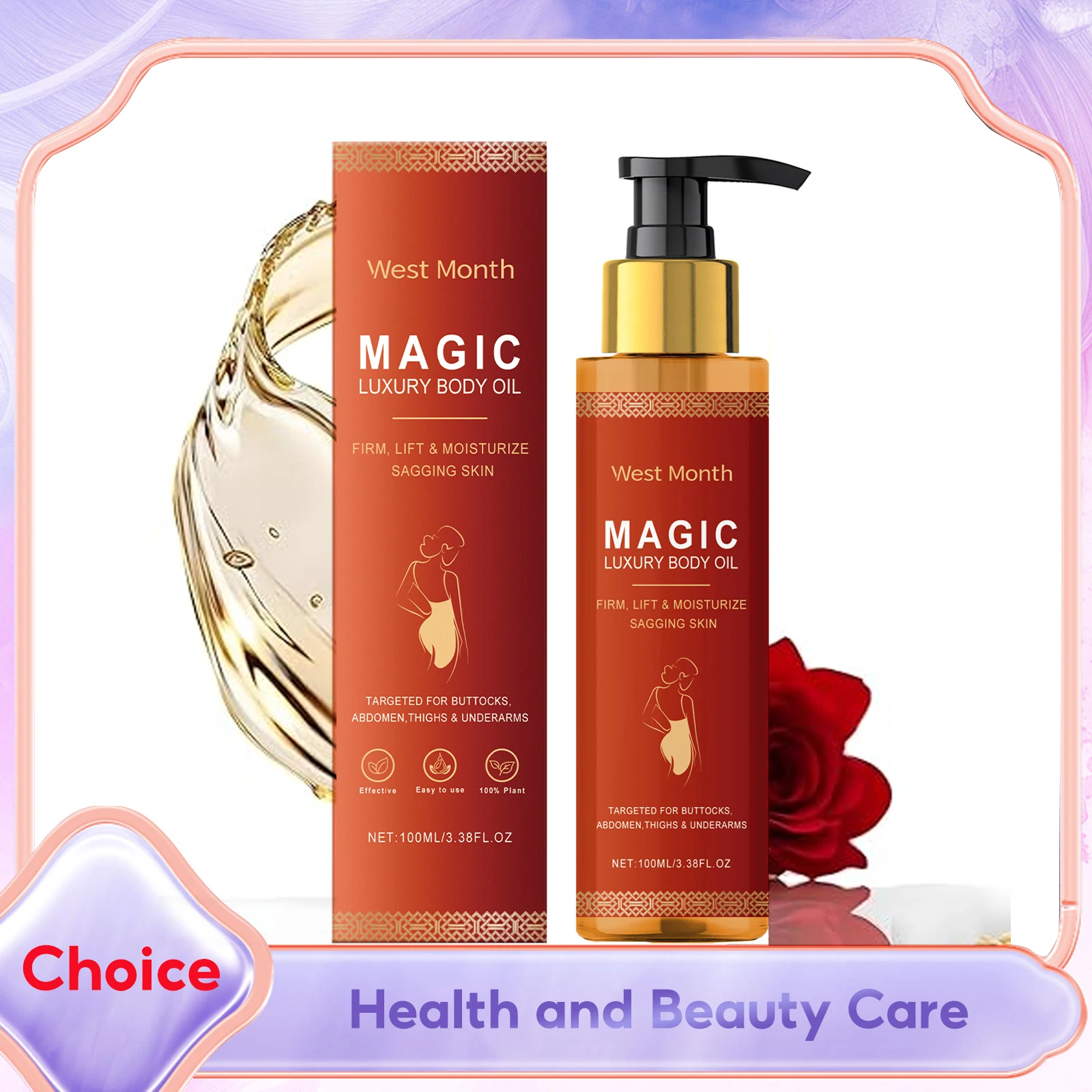 Magic Body Firming Oil Tightening Hydrating Dry Skin Anti-Aging Cellulite Remover Massage Refreshing Post-Shower Luxury Body Oil 
Magic Body Firming Oil Tightening Hydrating Dry Skin Anti-Aging Cellulite Remover Massage Refreshing Post-Shower Luxury Body Oil