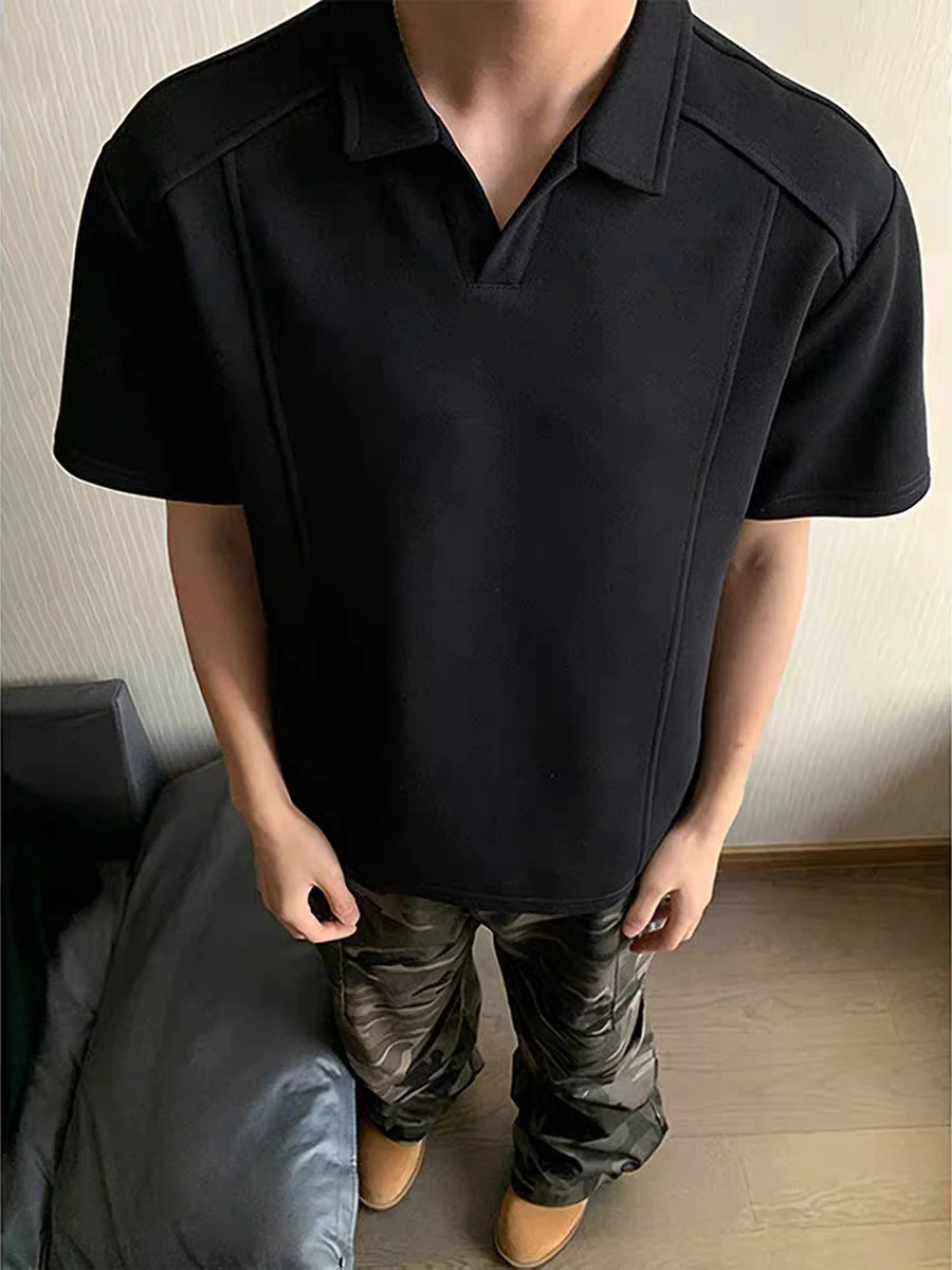 Black Shirt Men's Summer Short Sleeve Turn-down Collar V-neck Loose American Style Quick-drying Half-sleeve Top
Black Shirt Men's Summer Short Sleeve Turn-down Collar V-neck Loose American Style Quick-drying Half-sleeve Top