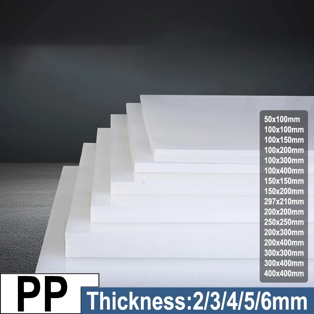 2/3/4/5/6mm Thickness Food Grade White PP PE Plastic Sheet Panel 50x100mm~400x400mm- DIY Craft Board
2/3/4/5/6mm Thickness Food Grade White PP PE Plastic Sheet Panel 50x100mm~400x400mm- DIY Craft Board
