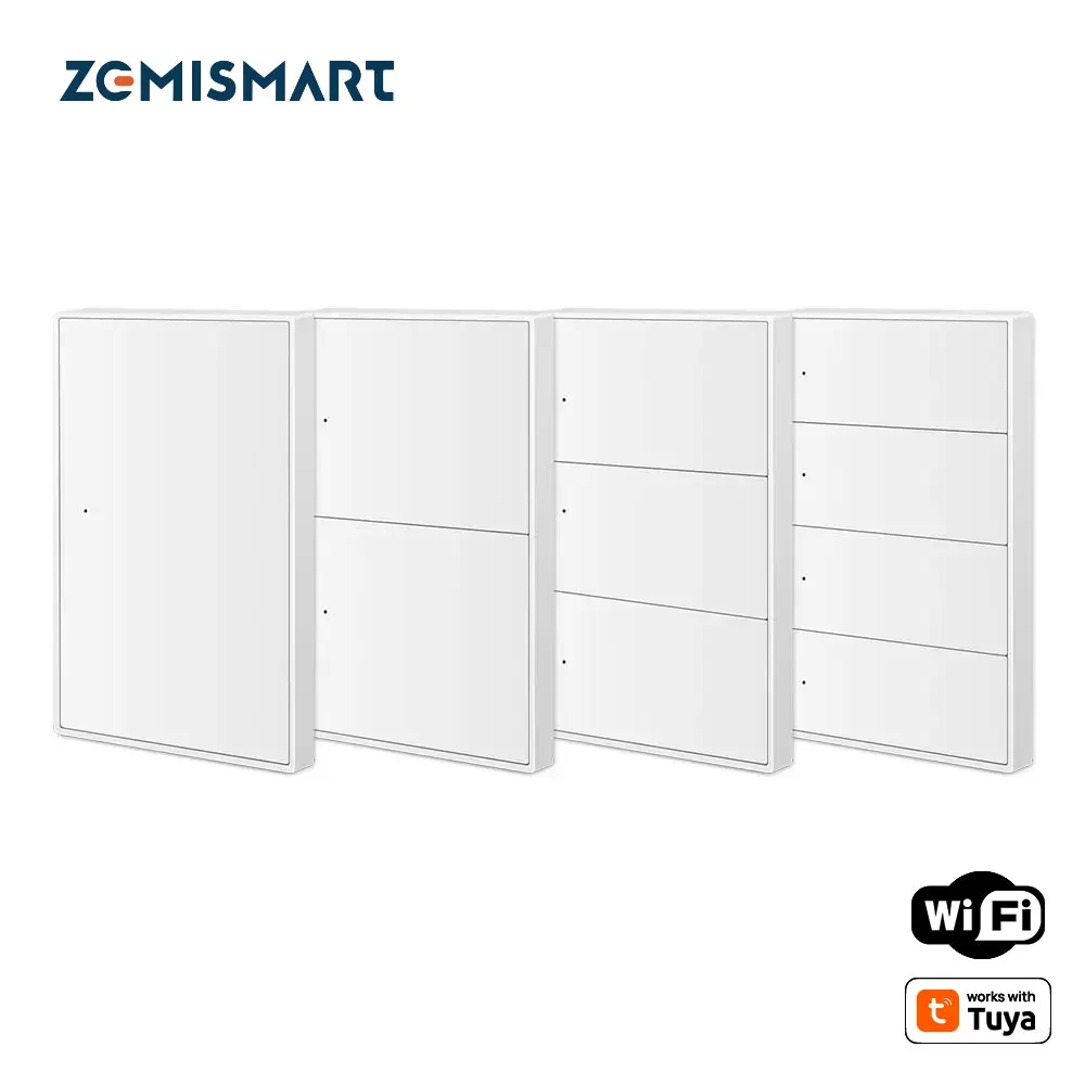Zemismart WiFi US Wall Light Switch Neutral Wire Required Works with Tuya Smart Life Alexa Google Home 1 2 3 4 Gangs Interruptor
Zemismart WiFi US Wall Light Switch Neutral Wire Required Works with Tuya Smart Life Alexa Google Home 1 2 3 4 Gangs Interruptor