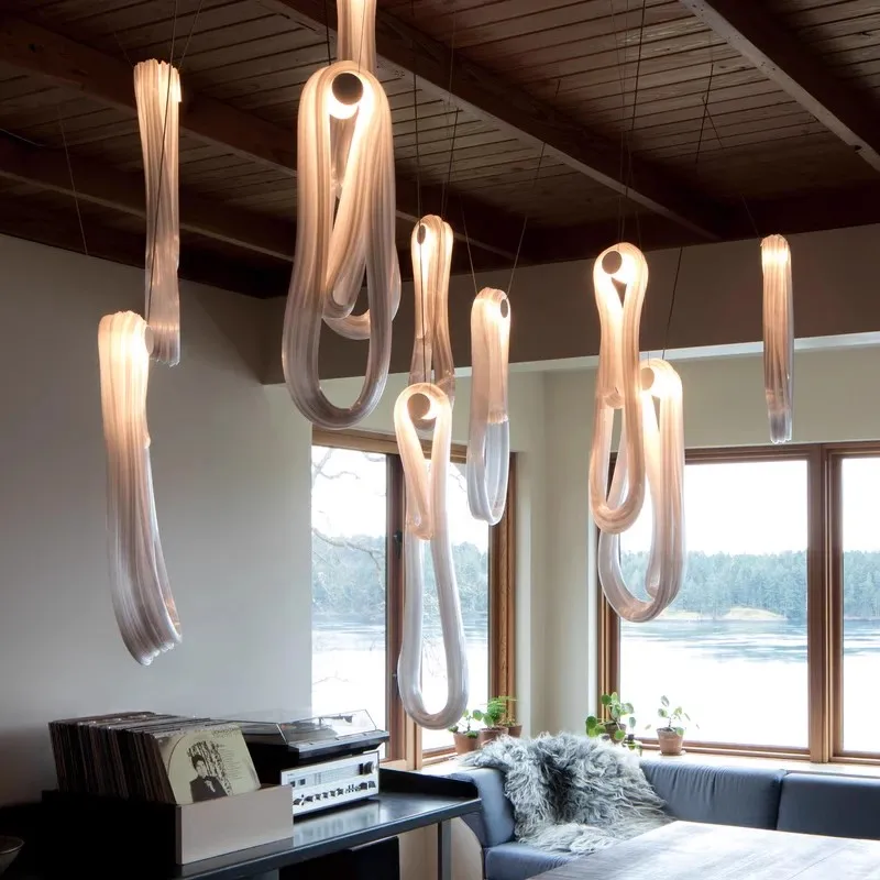 Designer Pendant Nordic Restaurant Lamp Chandelier Hanging Lighting Luxury Exhibition Hall Pendant light glass Modern Staircase
Designer Pendant Nordic Restaurant Lamp Chandelier Hanging Lighting Luxury Exhibition Hall Pendant light glass Modern Staircase