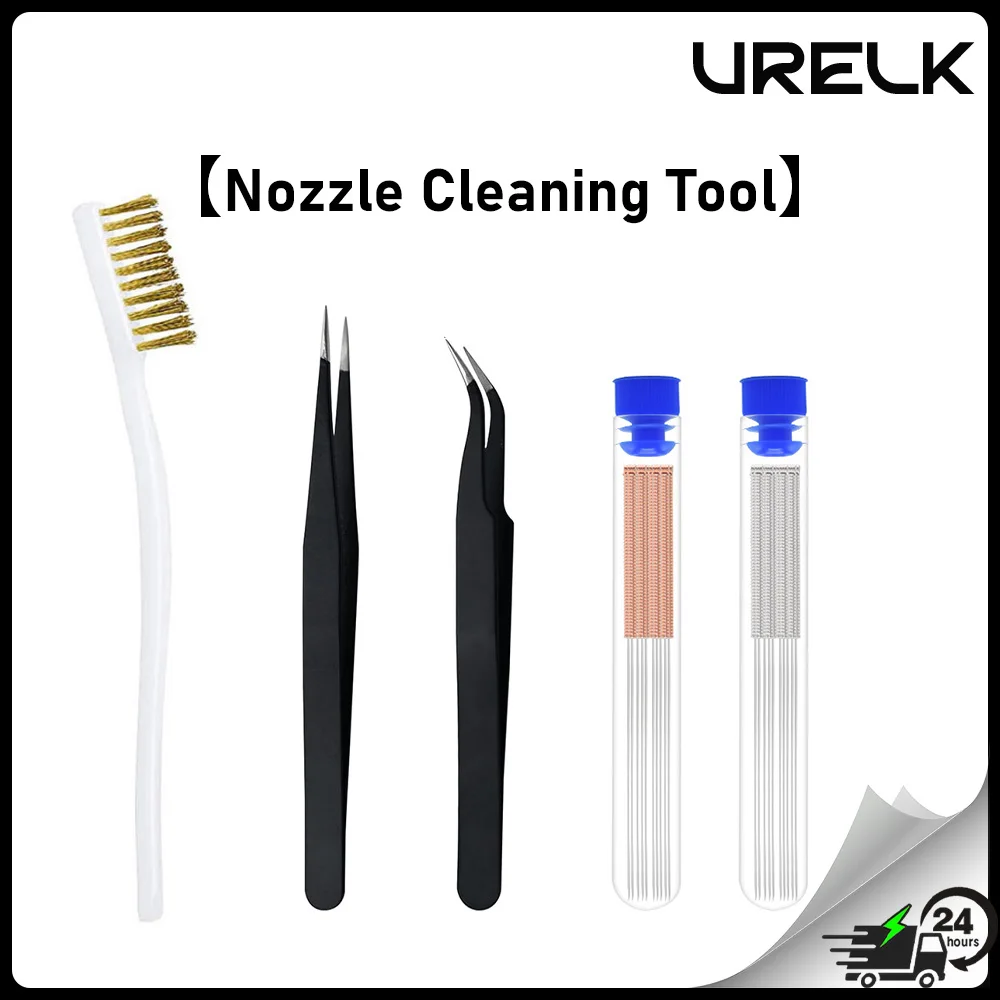 Nozzle Cleaning Needles Set 0.15-1.0mm Anti-Static Tweezers Brass Brush Nozzle Unclog Tool for FDM 3D Printers Accessories
Nozzle Cleaning Needles Set 0.15-1.0mm Anti-Static Tweezers Brass Brush Nozzle Unclog Tool for FDM 3D Printers Accessories