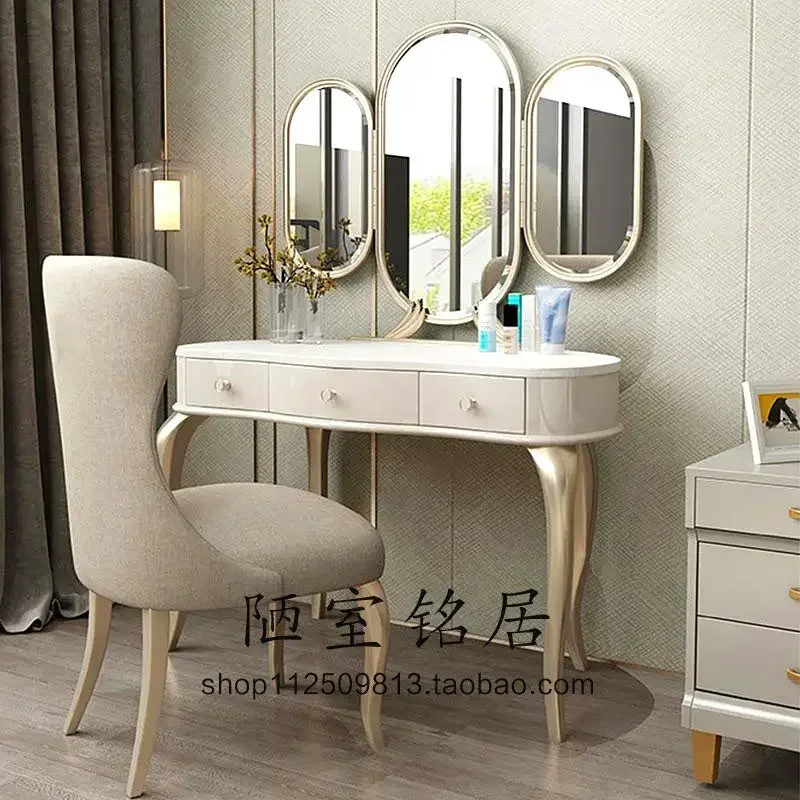 H1 American light luxury solid wood dresser European high-end oval three-sided beauty mirror simple dressing table
H1 American light luxury solid wood dresser European high-end oval three-sided beauty mirror simple dressing table