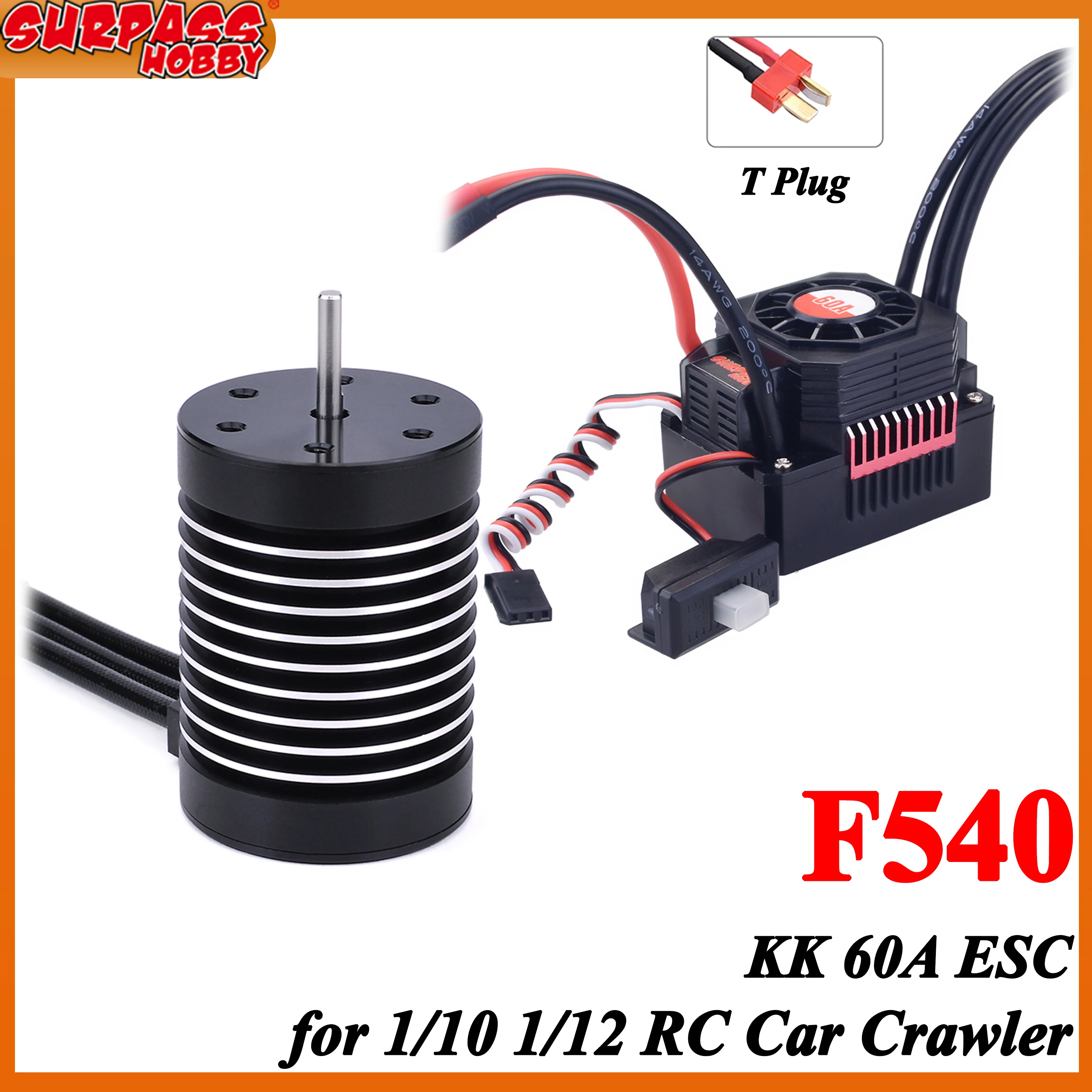 Surpass Hobby Rocket F540 4370KV 3930KV Waterproof Brushless Motor 3.175mm Shaft KK 60A ESC for 1/10 1/12 RC Car Truck Off-road
Surpass Hobby Rocket F540 4370KV 3930KV Waterproof Brushless Motor 3.175mm Shaft KK 60A ESC for 1/10 1/12 RC Car Truck Off-road