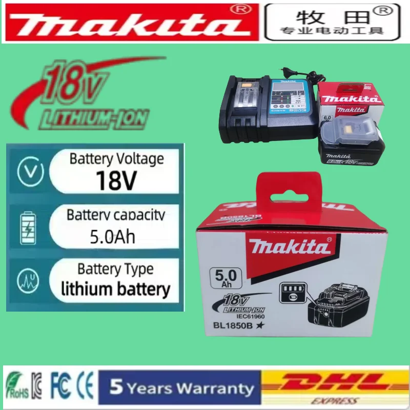 NEWBatería Makita 100% Original, Para LXT BL XPT DDF487 DTD173 DTW700 DGA404 Reemplazo De Herramientas Eléctricas De 18V
NEWBatería Makita 100% Original, Para LXT BL XPT DDF487 DTD173 DTW700 DGA404 Reemplazo De Herramientas Eléctricas De 18V