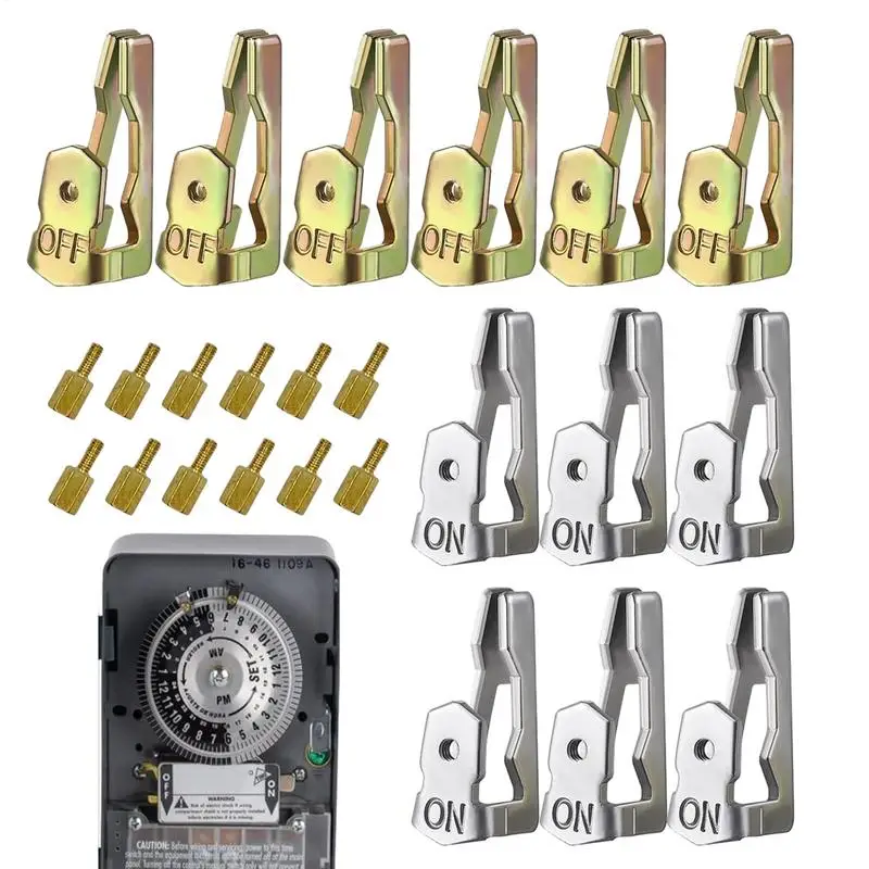Pool Pump Timer Trippers 12X Indoor Outdoor Mechanical Timer On Off Clips Metal Trippers Easy Setup For Precision Time Control 
Pool Pump Timer Trippers 12X Indoor Outdoor Mechanical Timer On Off Clips Metal Trippers Easy Setup For Precision Time Control