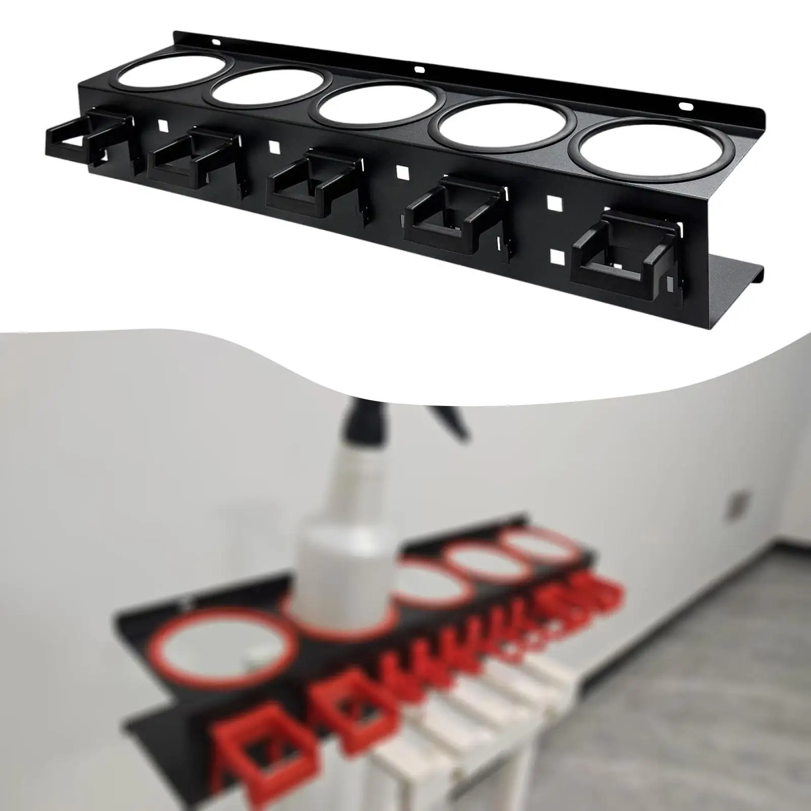 Wall Mount Spray Bottle Holder Organizer Cold Rolled Steel Storage Rack for Garden Sheds Home
Wall Mount Spray Bottle Holder Organizer Cold Rolled Steel Storage Rack for Garden Sheds Home