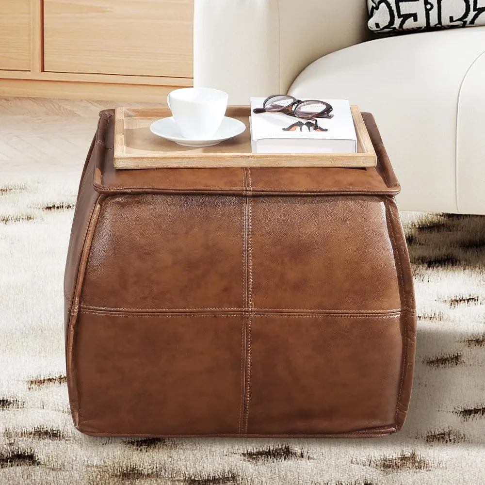 Genuine Leather Square Pouf Ottoman Footstool, Customized
Genuine Leather Square Pouf Ottoman Footstool, Customized