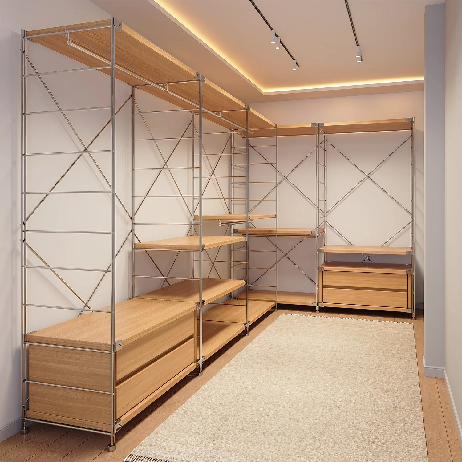 Wardrobe Bedroom Open Clothing Rack Home Living Room Kitchen Storage Shelf Floor-to-ceiling Coat Storage Warehouse Basement Rack
Wardrobe Bedroom Open Clothing Rack Home Living Room Kitchen Storage Shelf Floor-to-ceiling Coat Storage Warehouse Basement Rack
