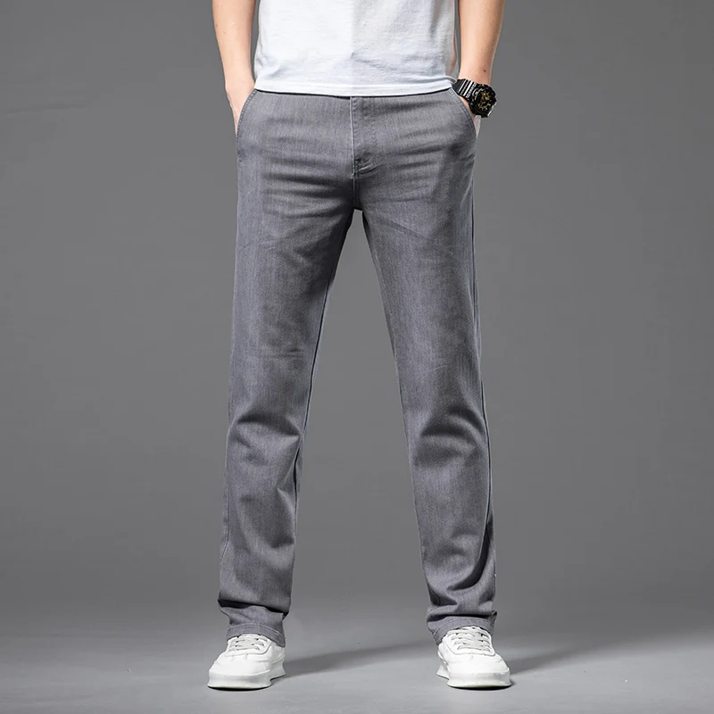 2025 Summer Men's Slim Fit Jeans Premium Stretch Denim Breathable and Soft Gray Fashionable Comfortable for Young Adults
2025 Summer Men's Slim Fit Jeans Premium Stretch Denim Breathable and Soft Gray Fashionable Comfortable for Young Adults