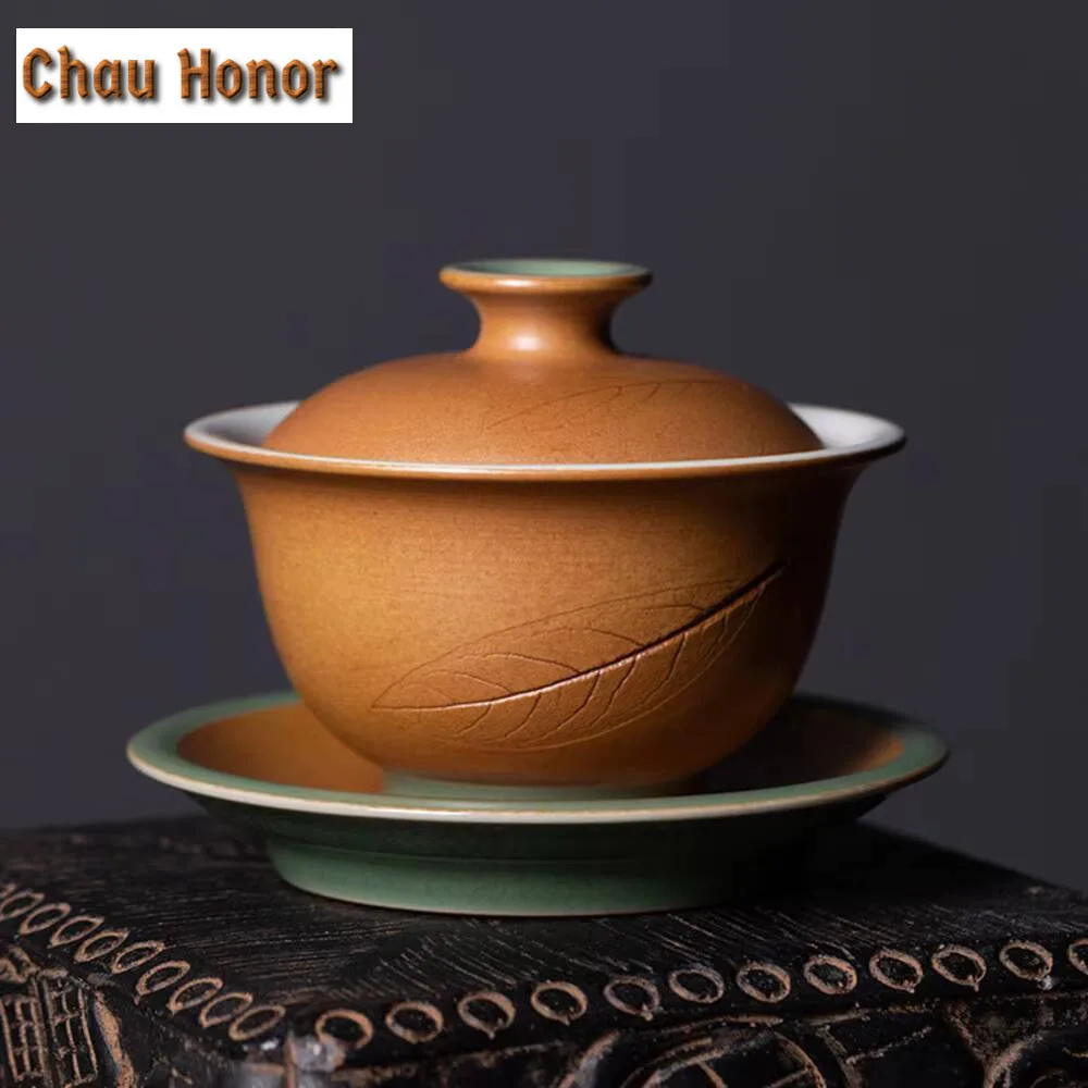 190ml Handmade Longquan Celadon Gaiwan Boutique Fallen Leaves Tea Tureen Tea Making Cover Bowl Tea Ceremony Collection Gift Box
190ml Handmade Longquan Celadon Gaiwan Boutique Fallen Leaves Tea Tureen Tea Making Cover Bowl Tea Ceremony Collection Gift Box