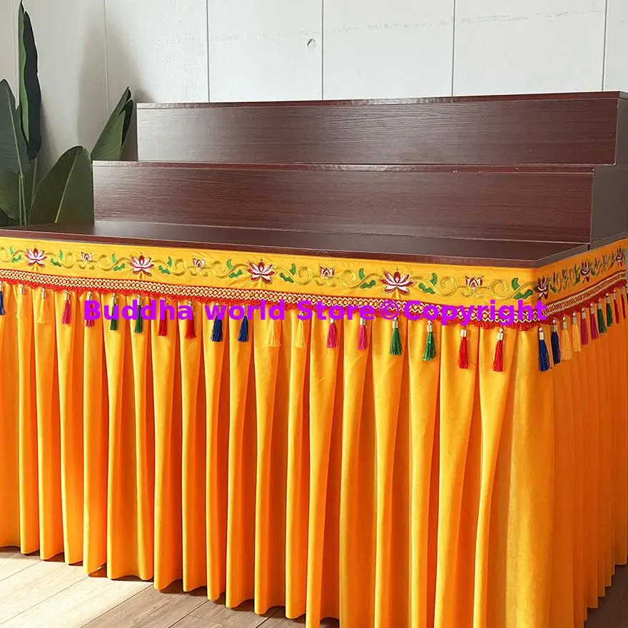 Buddhist Temple abbey shrine decor geomantic omen master embroidery Buddha statue Table fence Altar enclosure surround cloth
Buddhist Temple abbey shrine decor geomantic omen master embroidery Buddha statue Table fence Altar enclosure surround cloth