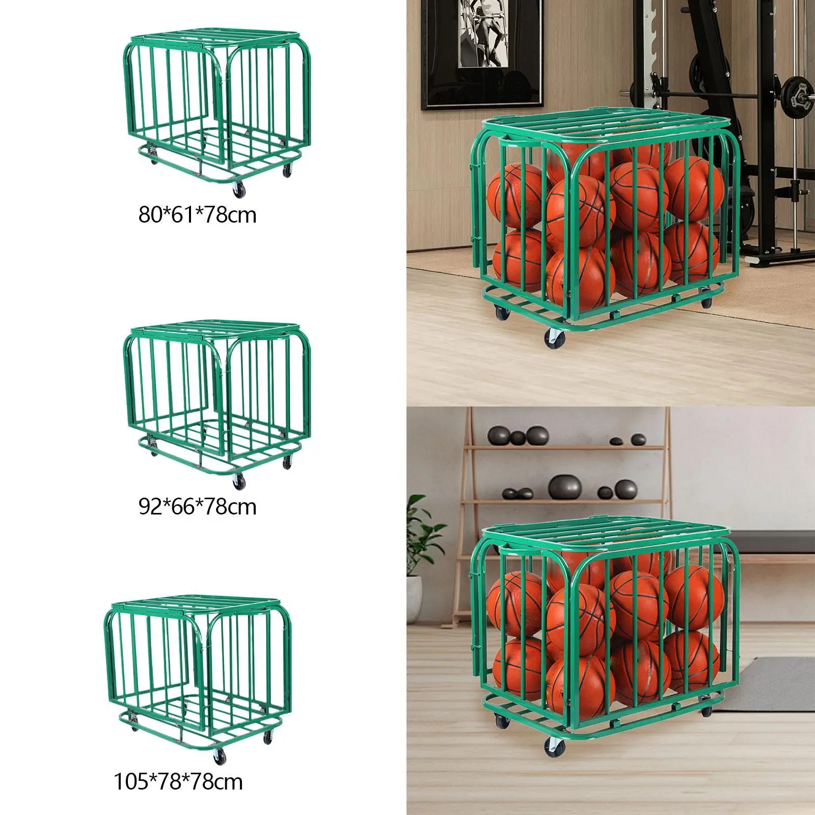 Sports Ball Storage Cart with Wheels Heavy Duty Basketball Cart Sports Equipment Organizer Basketball Cage for Club Gym Outdoor
Sports Ball Storage Cart with Wheels Heavy Duty Basketball Cart Sports Equipment Organizer Basketball Cage for Club Gym Outdoor